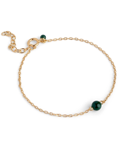 Enamel Copenhagen - Balloon Armbånd - Petrol Green/Guldfarvet